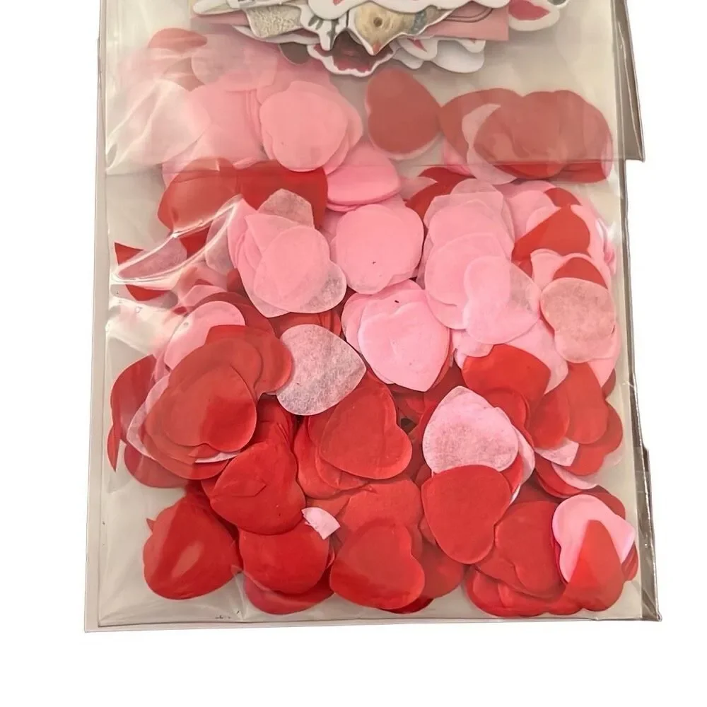 PINK PAISLEE 20 Pc Lucky Us Ephemera Diecut Paper Hearts Flowers NWT‎ Love